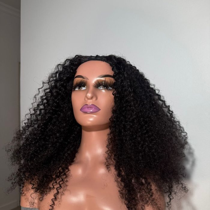 Nelly 16 Inch BC Kinky Curl U-Part Wig in Natural Black