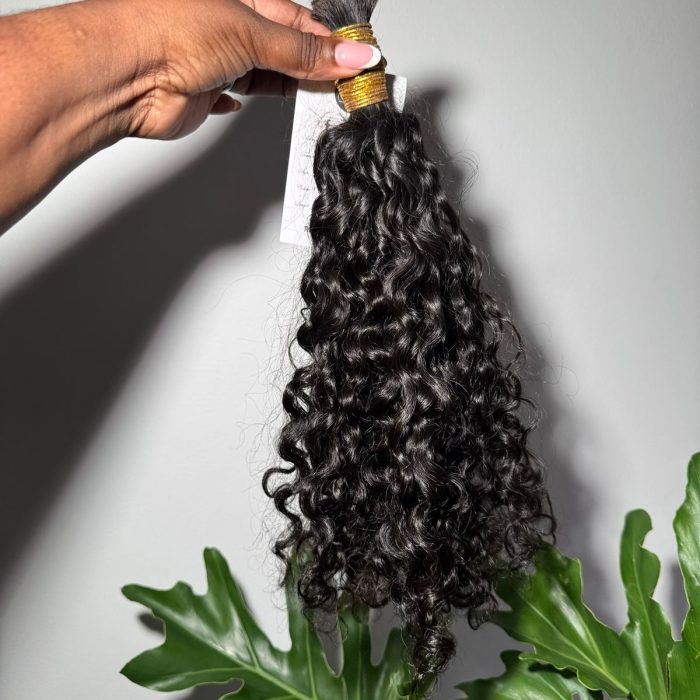 Pixie Bulk 20 Inch Human Hair Extensions in Natural Black