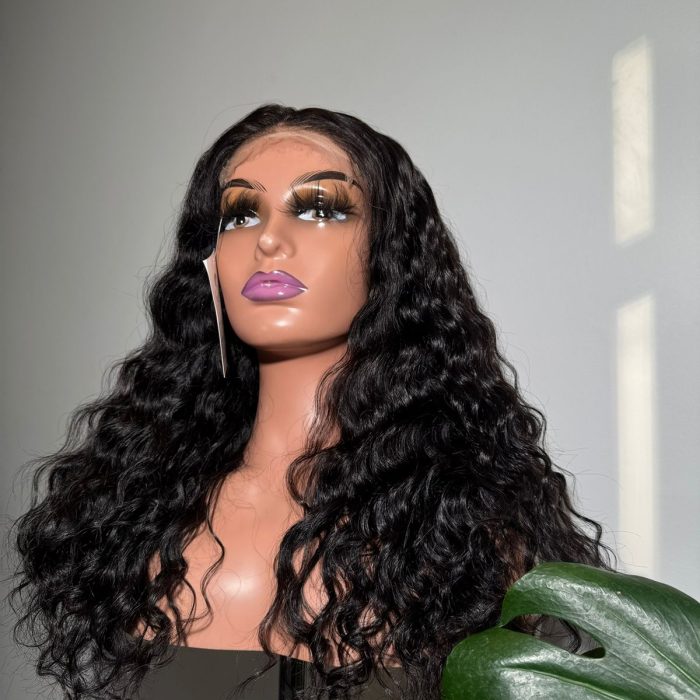 Sinah 18 Inch Top Raw KC HD Lace Wig in Natural Black