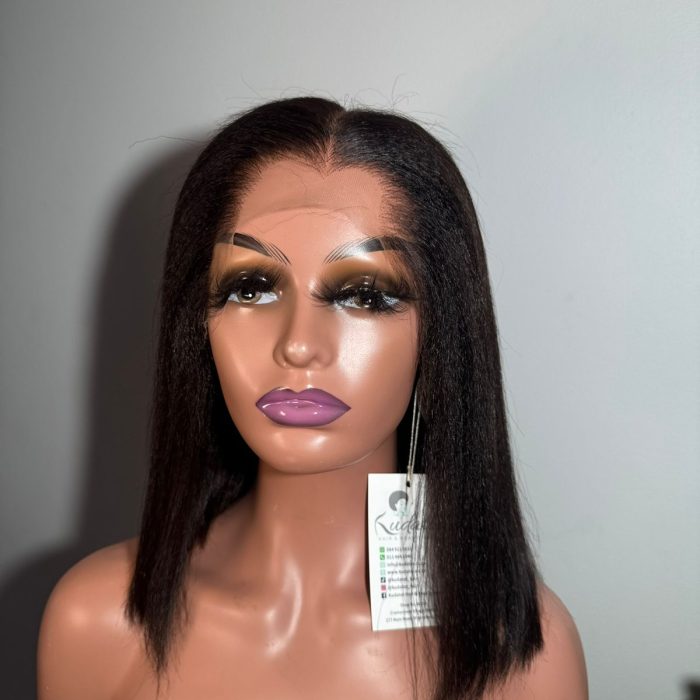 Sipho 0707 Relaxed HD Lace Unit in Natural Black featuring 180% density and 1x4 HD lace with M Hairline