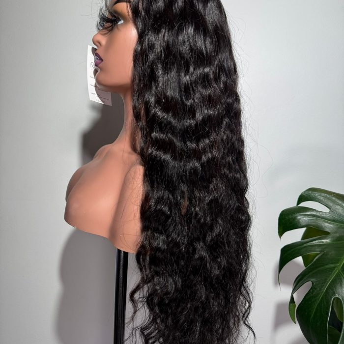 Tanaka 24 Inch Mink Raw Body Wave HD Lace Wig in Natural Black
