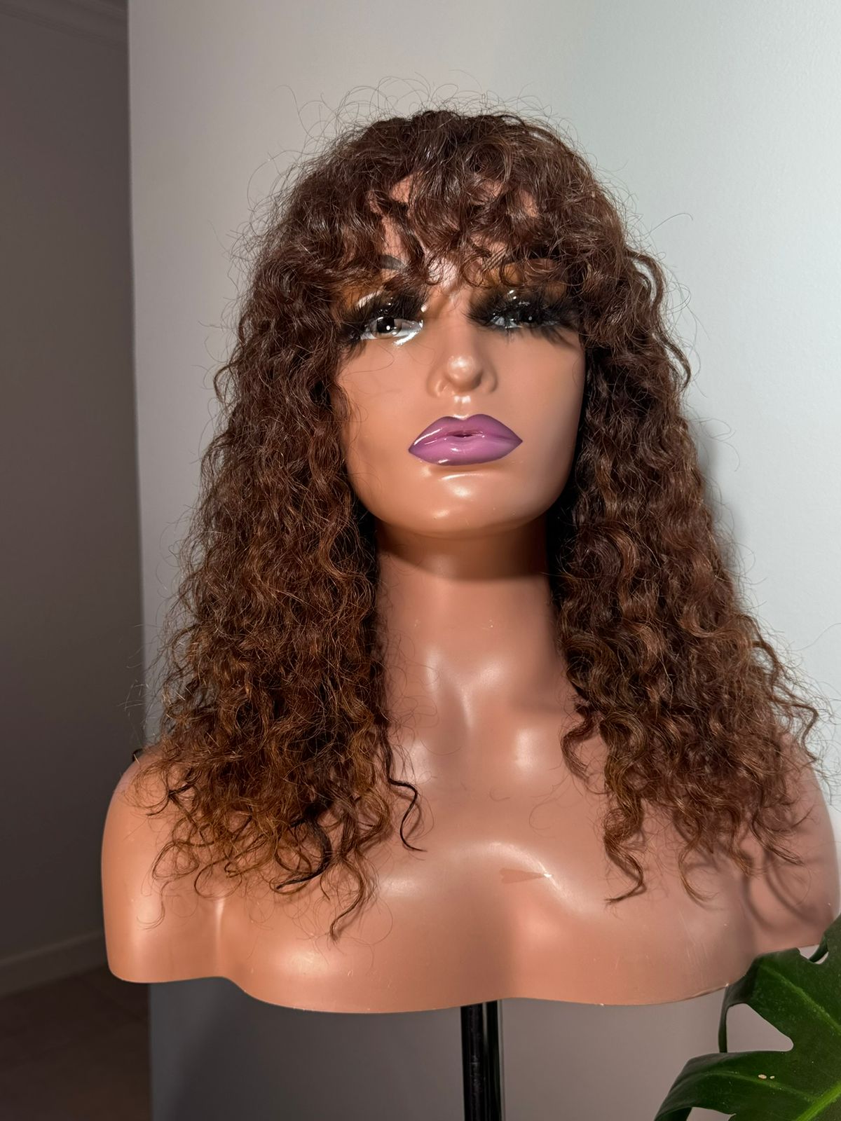 Terry 02201 Mongolian Loose Curl Fringe Unit in GC colour featuring soft voluminous curls