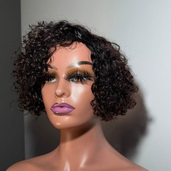 Whitney 02301 Mongolian Curl Fringe Unit in Natural Black 1B/2 featuring premium 100% human hair and short textured curls